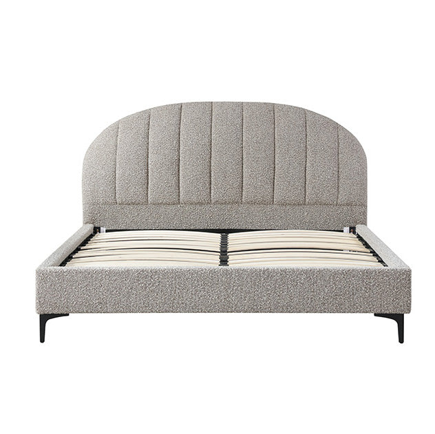 Fabric Queen Bed Frame - Sand Boucle