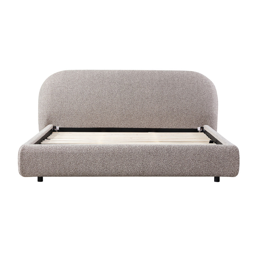 King Bed Frame - Sand Boucle