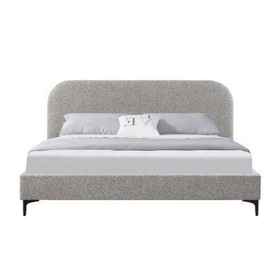 King Bed Frame - Sand Boucle