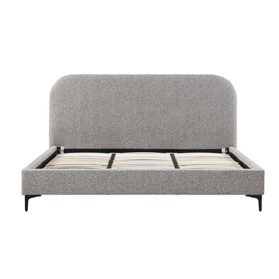 King Bed Frame - Sand Boucle