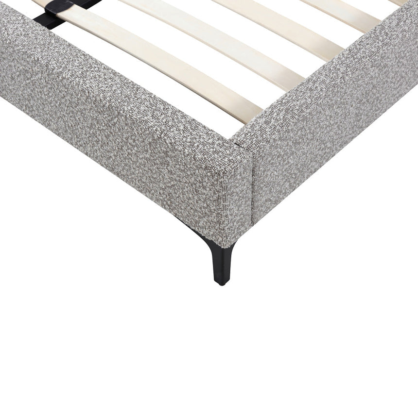 King Bed Frame - Sand Boucle