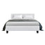 Neo Bed Frame PU Leather - White Double