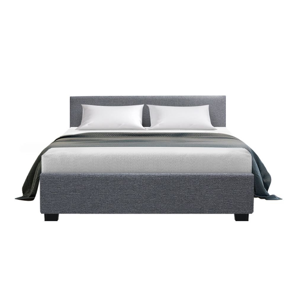 Artiss Nino Bed Frame Fabric - Grey Double