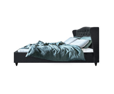 Artiss Bed Frame Queen Size Charcoal PIER