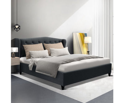 Artiss Bed Frame Queen Size Charcoal PIER