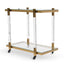 Glass Bar Cart - Brushed Gold