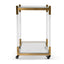 Glass Bar Cart - Brushed Gold