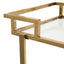 Glass Bar Cart - Brushed Gold