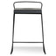 65cm Wooden Seat Bar Stool - Black