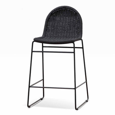 65cm Barstool - Full Black (Set of 2)