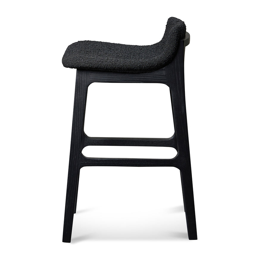 65cm Bar Stool - Full Black