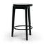 65cm Solid wood Bar Stool - Full Black