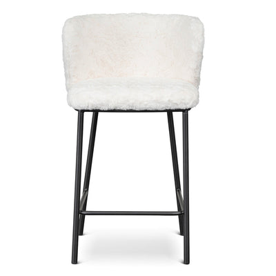 65cm Fabric Bar Stool - White Rabbit (Set of 2)