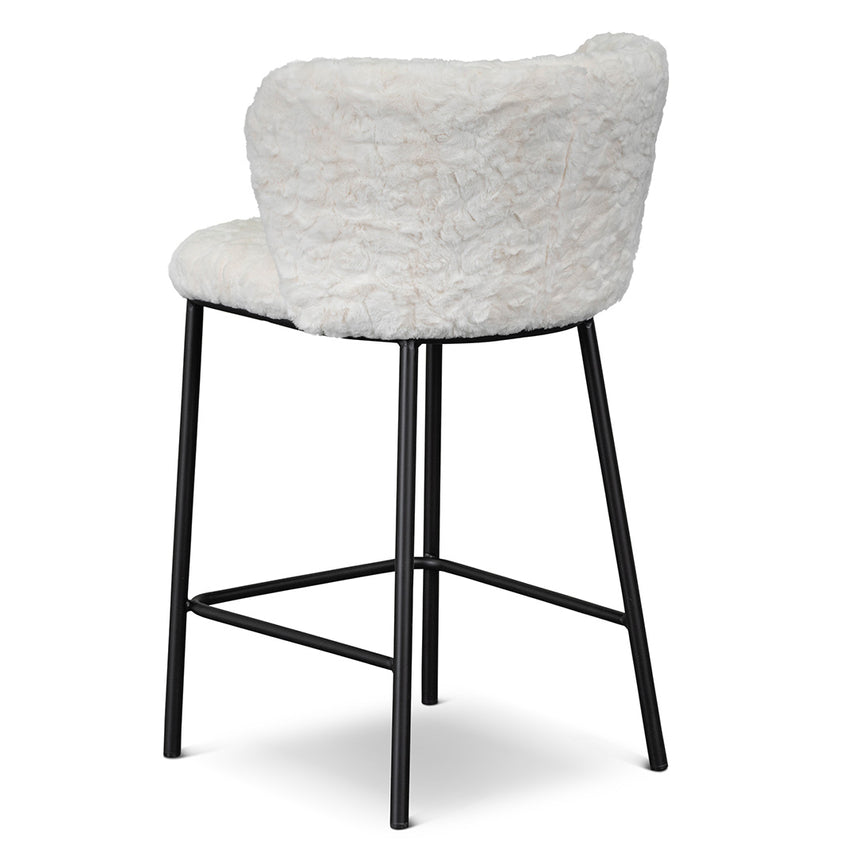 65cm Fabric Bar Stool - White Rabbit (Set of 2)