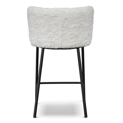 65cm Fabric Bar Stool - White Rabbit (Set of 2)