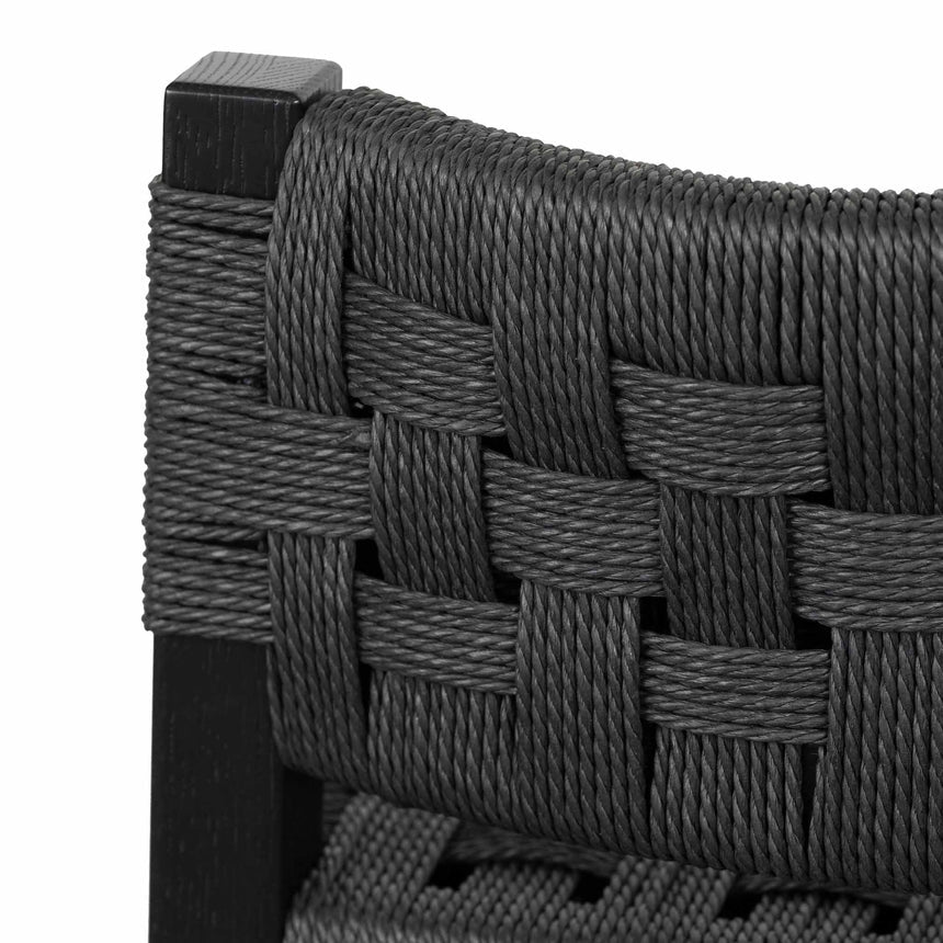 Rattan Bar Stool - Black