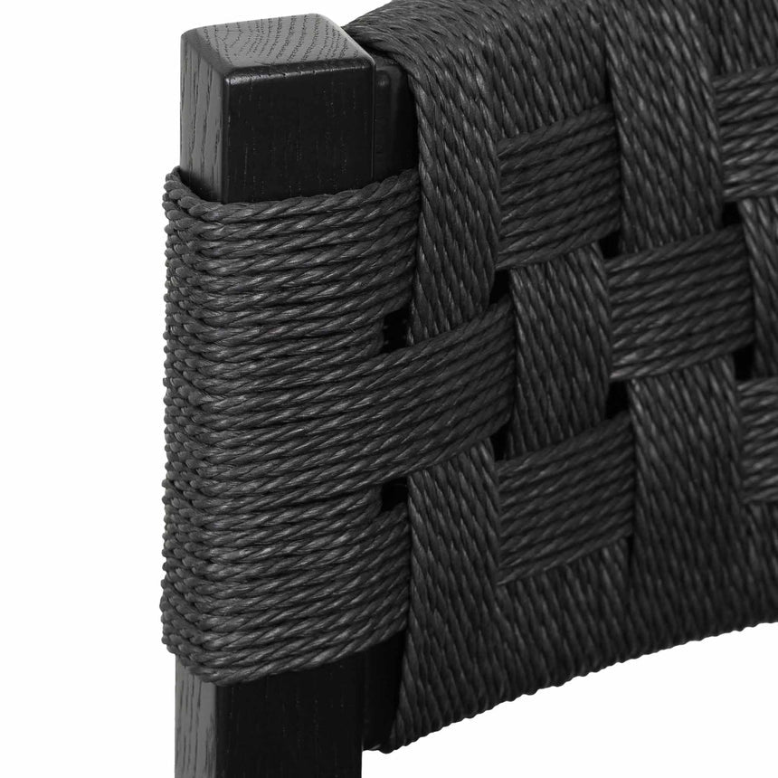 Rattan Bar Stool - Black