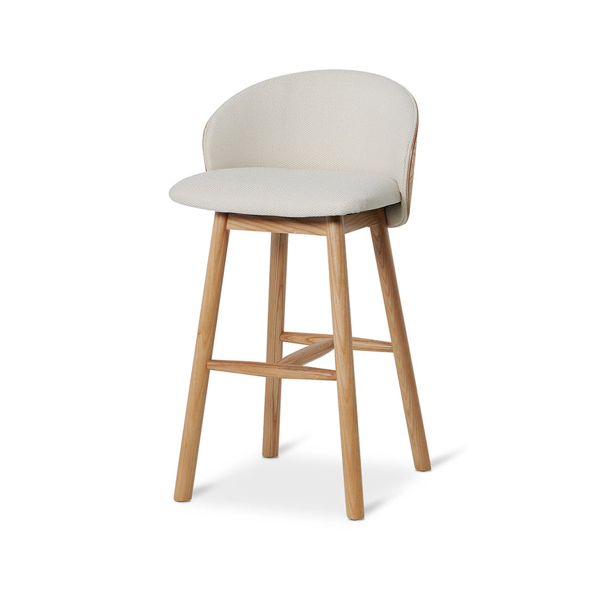 65cm Natural Bar Stool - Beige