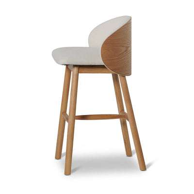 65cm Natural Bar Stool - Beige