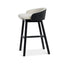 65cm Black Bar Stool - Beige