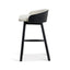 65cm Black Bar Stool - Beige