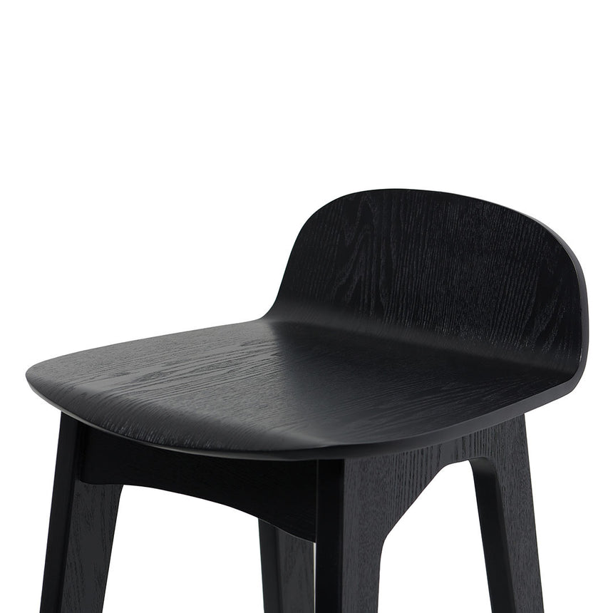 65cm Bar Stool - Full Black