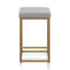 Pepper Boucle Bar Stool - Brushed Gold Base