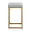 Pepper Boucle Bar Stool - Brushed Gold Base