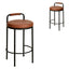 65cm Bar Stool - Brown (Set of 2)