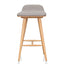 65cm Bar Stool - Grey - Natural