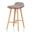 65cm Bar Stool - Grey - Natural