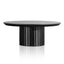 90cm Wooden Round Coffee Table - Black