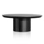 90cm Wooden Round Coffee Table - Black