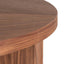 100cm Wooden Round Coffee Table - Walnut