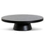 1.1m Round Coffee Table - Black Oak