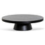 1.1m Round Coffee Table - Black Oak