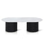 1.3m Marble Coffee Table - Black