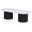 1.3m Marble Coffee Table - Black