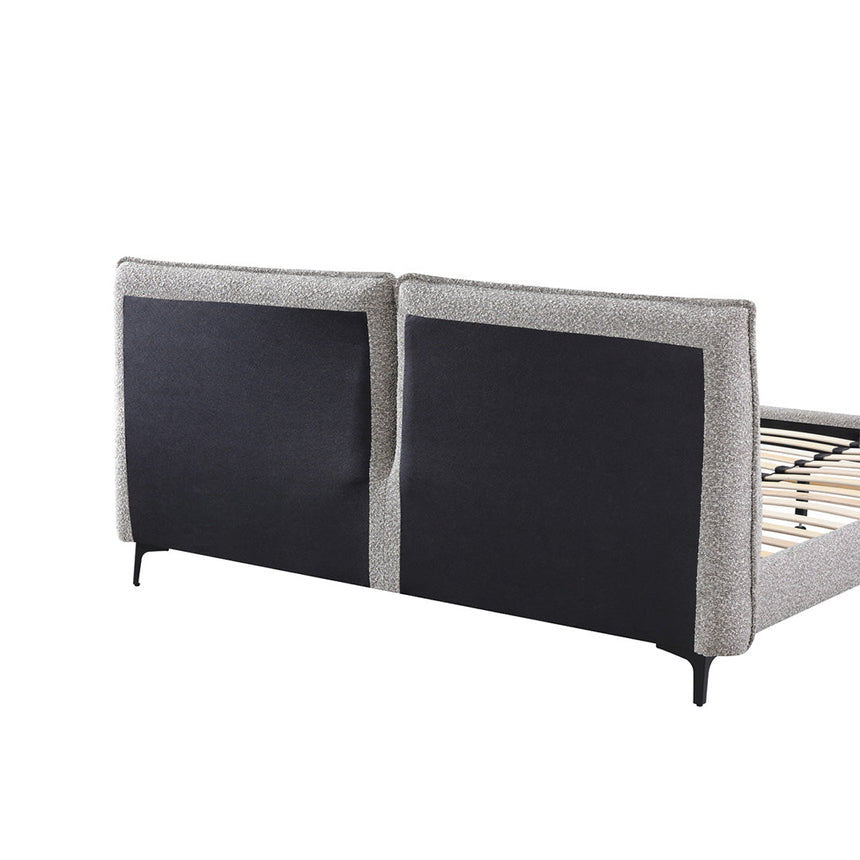 Fabric Queen Bed Frame - Sand Boucle