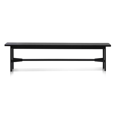 1.8m Wooden Bench - Full Black