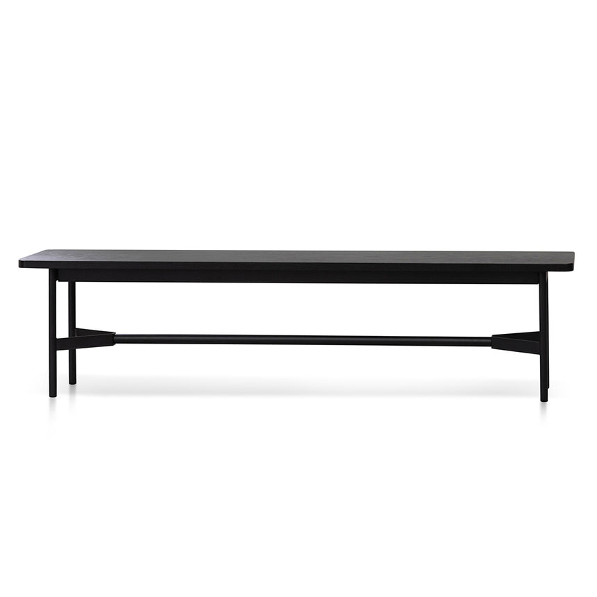 1.8m Wooden Bench - Full Black