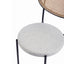 Rattan Back Dining Chair - Silver Grey Fabric