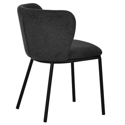 Fabric Dining Chair - Charcoal Grey (Set of 2)