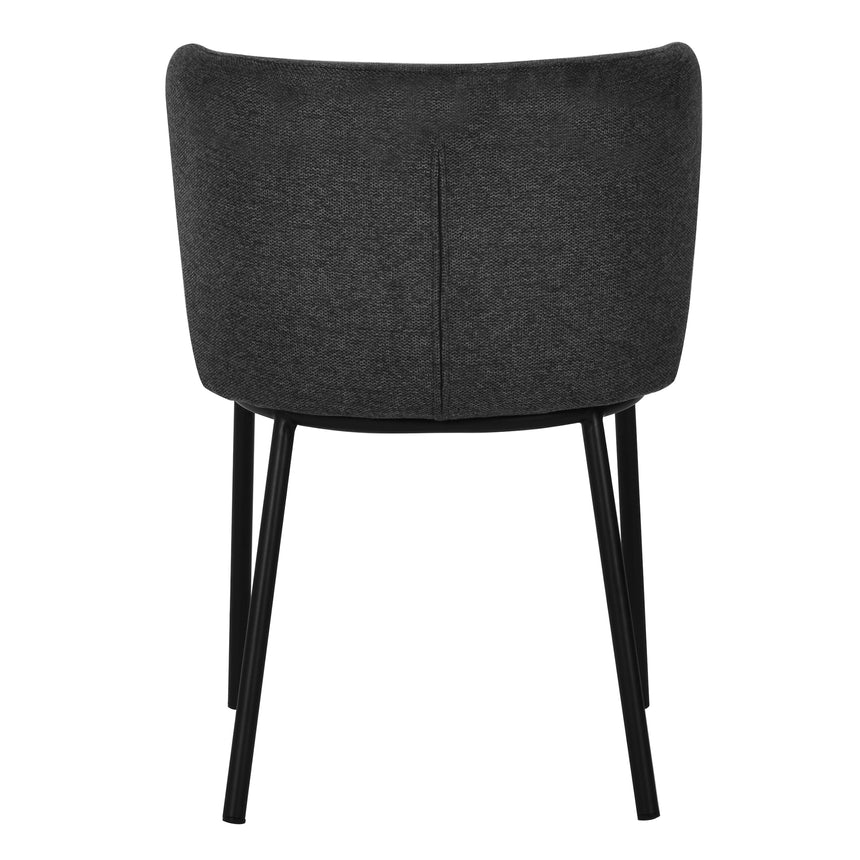 Fabric Dining Chair - Charcoal Grey (Set of 2)