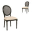 Black ELM Dining Chair - Light Beige (Set of 2)