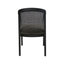 Set of 2 - Black ELM Dining Chair - Light Beige