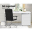 Artiss Metal Desk with 3 Drawers - White