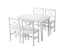 Artiss Dining Chairs and Table Dining Set 4 Cafe Chairs Set Of 5 4 Seater White