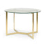 1.2m Round Glass Dining Table - Gold Base