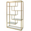 1.2m Glass Shelving Unit - Gold Frame